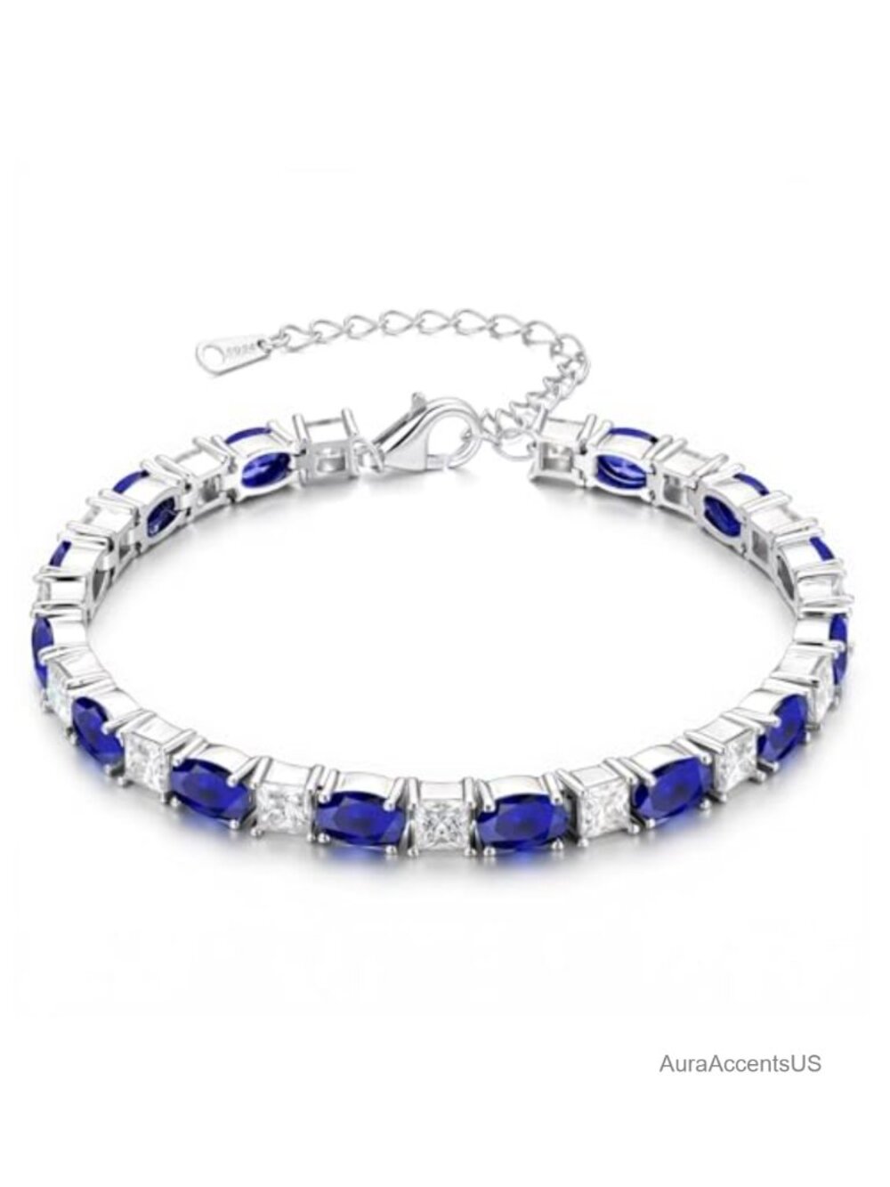 925 Sterling Silver Tennis Bracelet Adjustable 6-8 Inch Women's Jewelry Gift